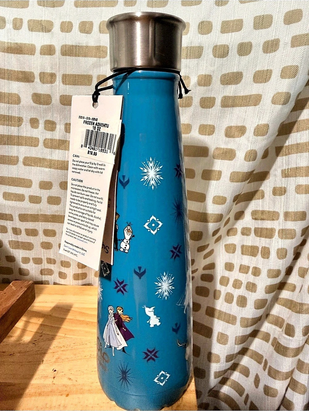 Disney Frozen Adventure Water Bottle Blue NWT